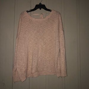 Low-Cut Back Tie Sweater